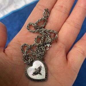 Theda Sterling Silver  925 Mother of Pearl Pendant on a silver plate chain